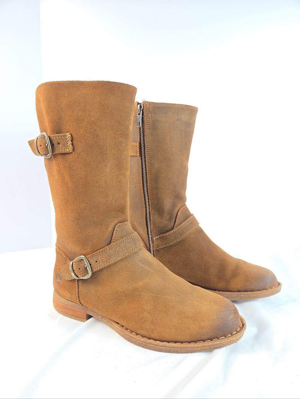 Born Delano II Mid-Calf Suede Leather Riding Boot Women's Size 7.5